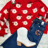Santa Claus Lane Sweater -Red