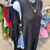 All My Attention Knit Sleeveless Slit Top