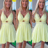 Makes Me Smile Yellow Eyelet Bubble Dress