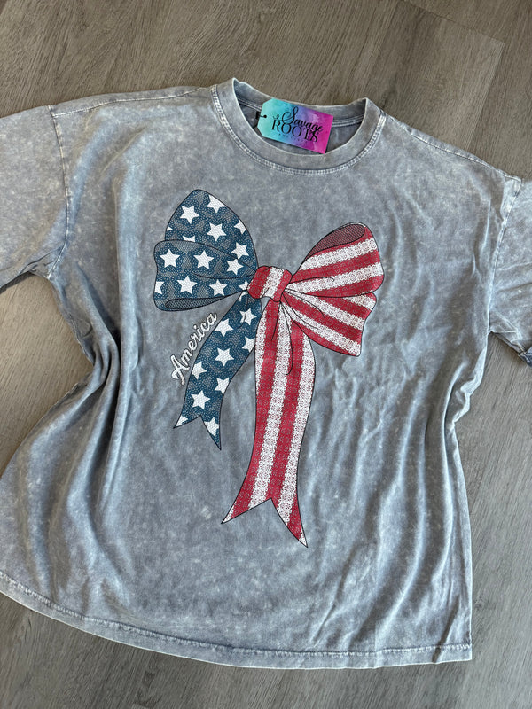 Lace Bow America Graphic Tee