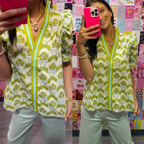 Lovely Bliss Chartreuse Top