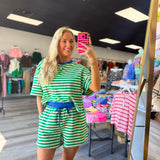 Sunny Side Contrast Drawstring Wasitband Shorts | SHORTS ONLY