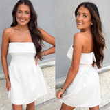 Well Wishes Strapless White Dress