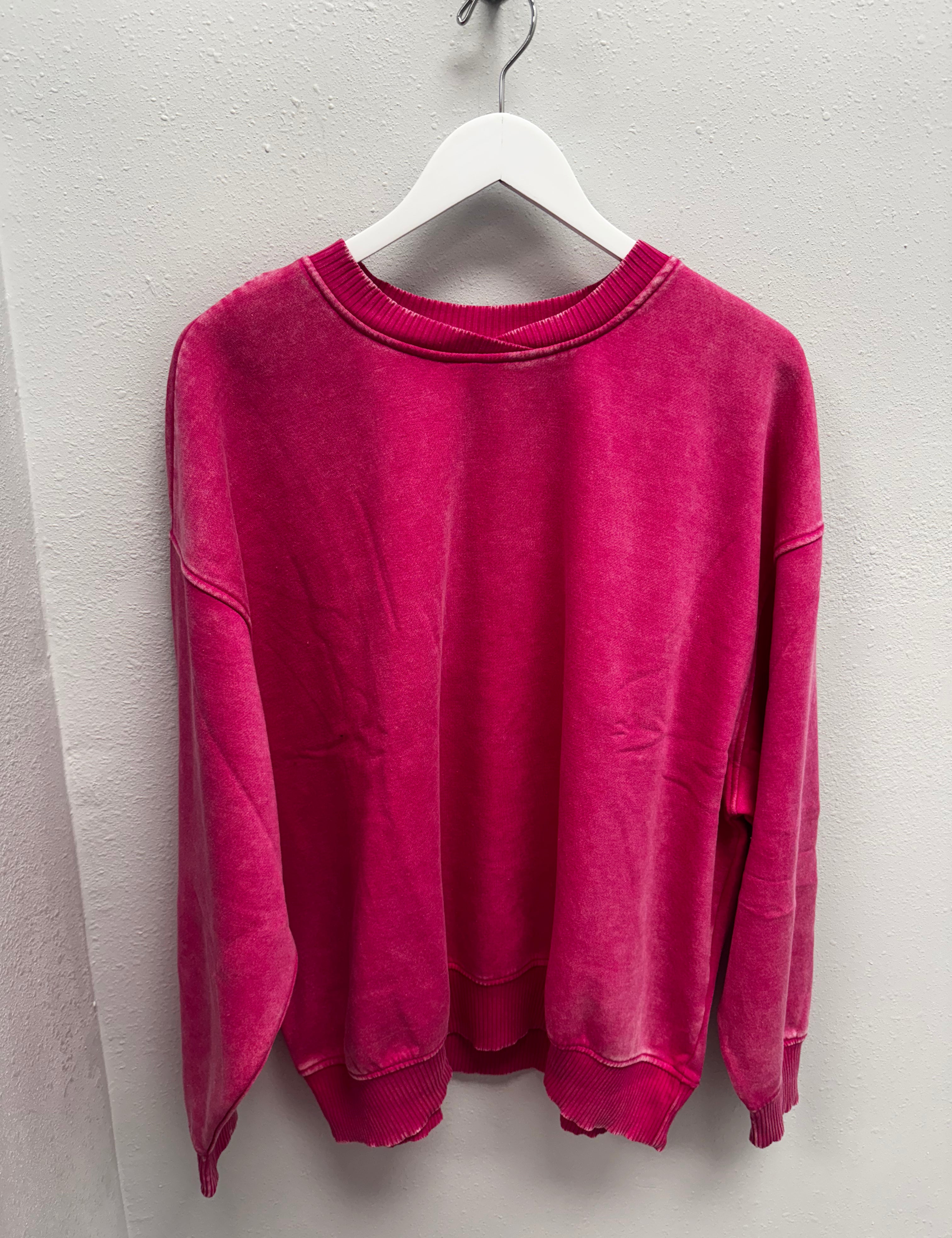 BLACK FRIDAY | Acid Wash Oversized Fleece Pullover