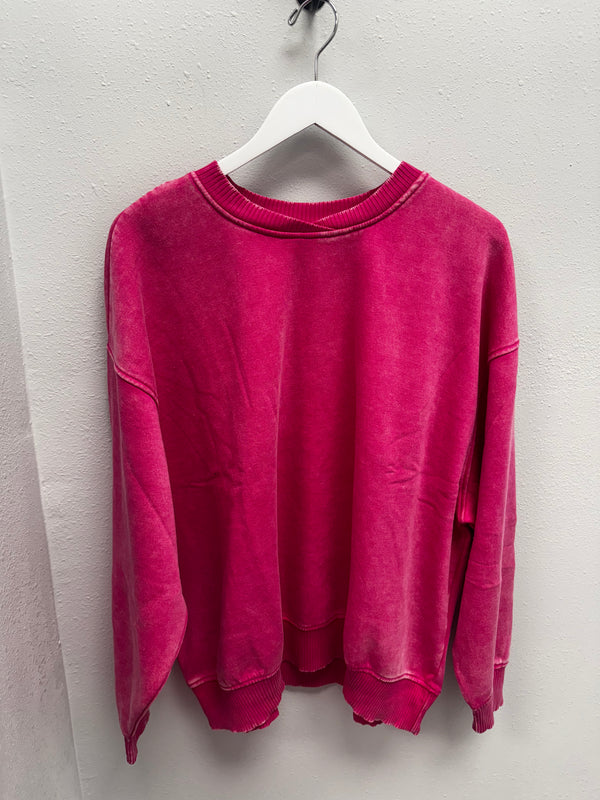 BLACK FRIDAY | Acid Wash Oversized Fleece Pullover