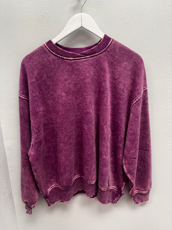 BLACK FRIDAY | Acid Wash Oversized Fleece Pullover