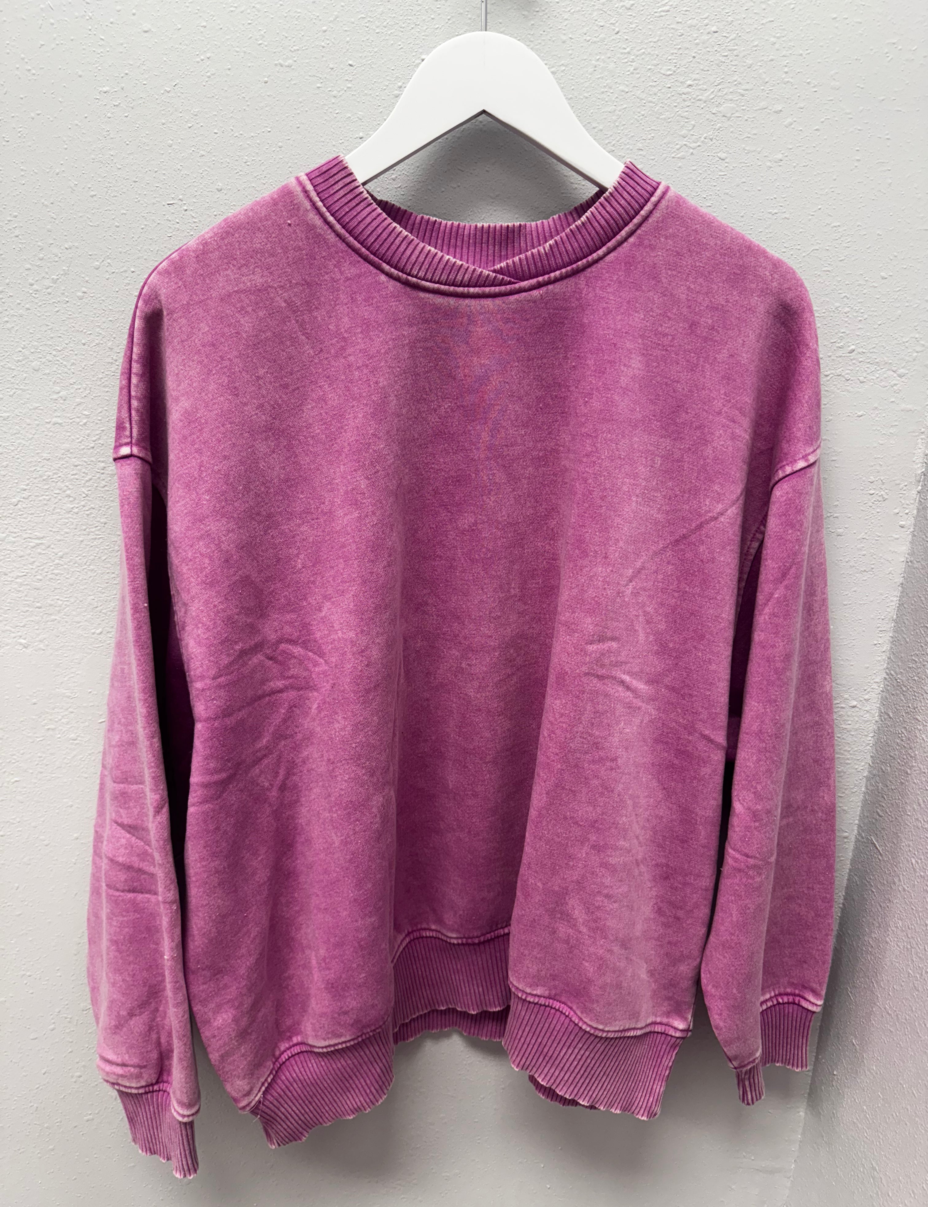 BLACK FRIDAY | Acid Wash Oversized Fleece Pullover