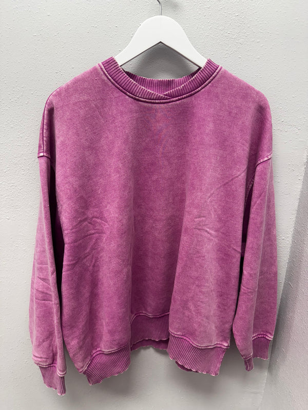 BLACK FRIDAY | Acid Wash Oversized Fleece Pullover