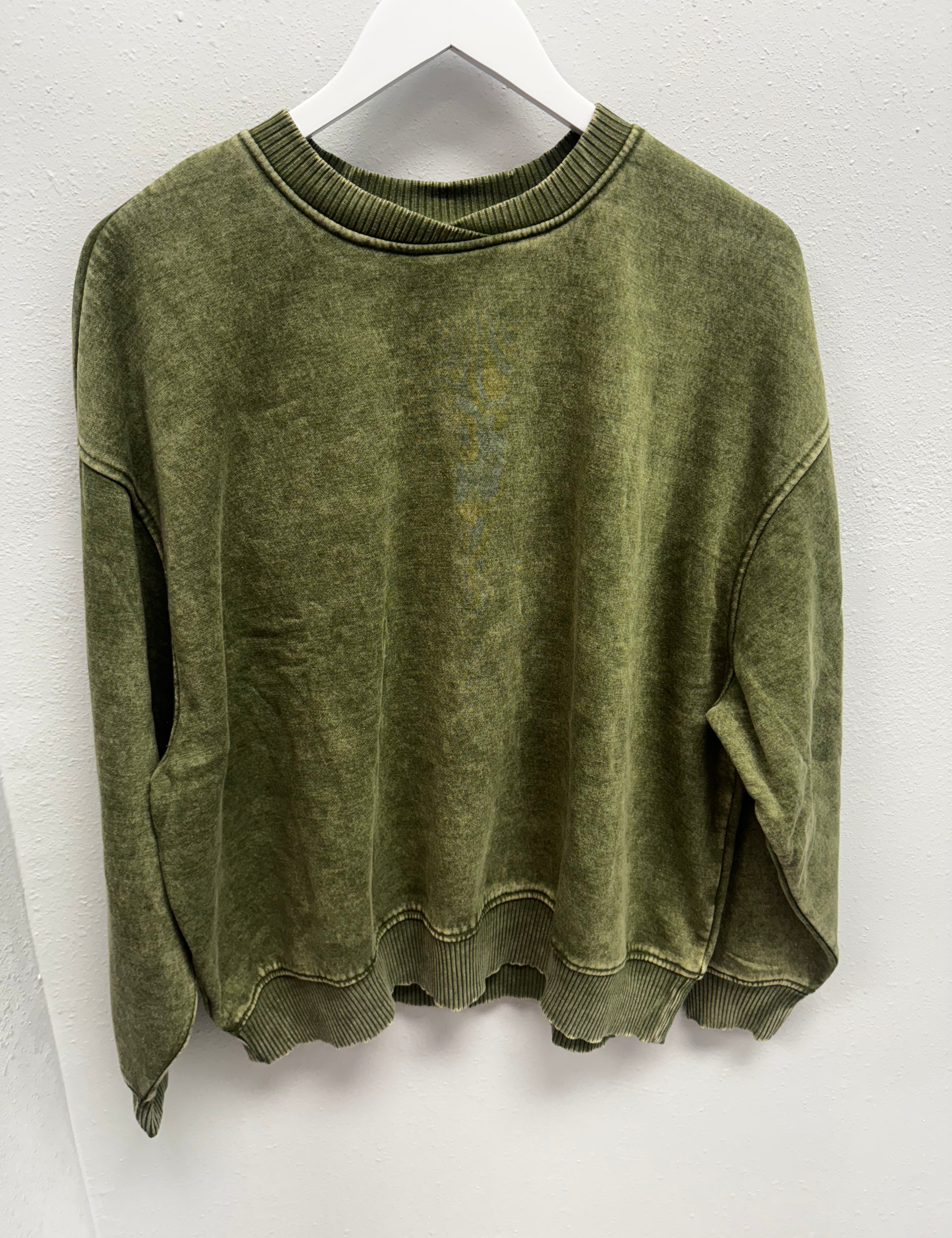 BLACK FRIDAY | Acid Wash Oversized Fleece Pullover