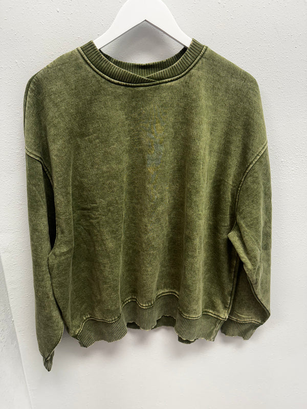 BLACK FRIDAY | Acid Wash Oversized Fleece Pullover