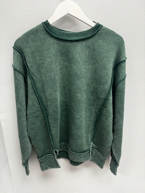 BLACK FRIDAY | Acid Wash Oversized Fleece Pullover