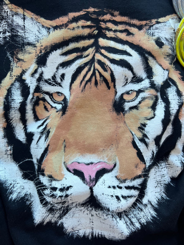 Tiger Head Graphic Tee - Black