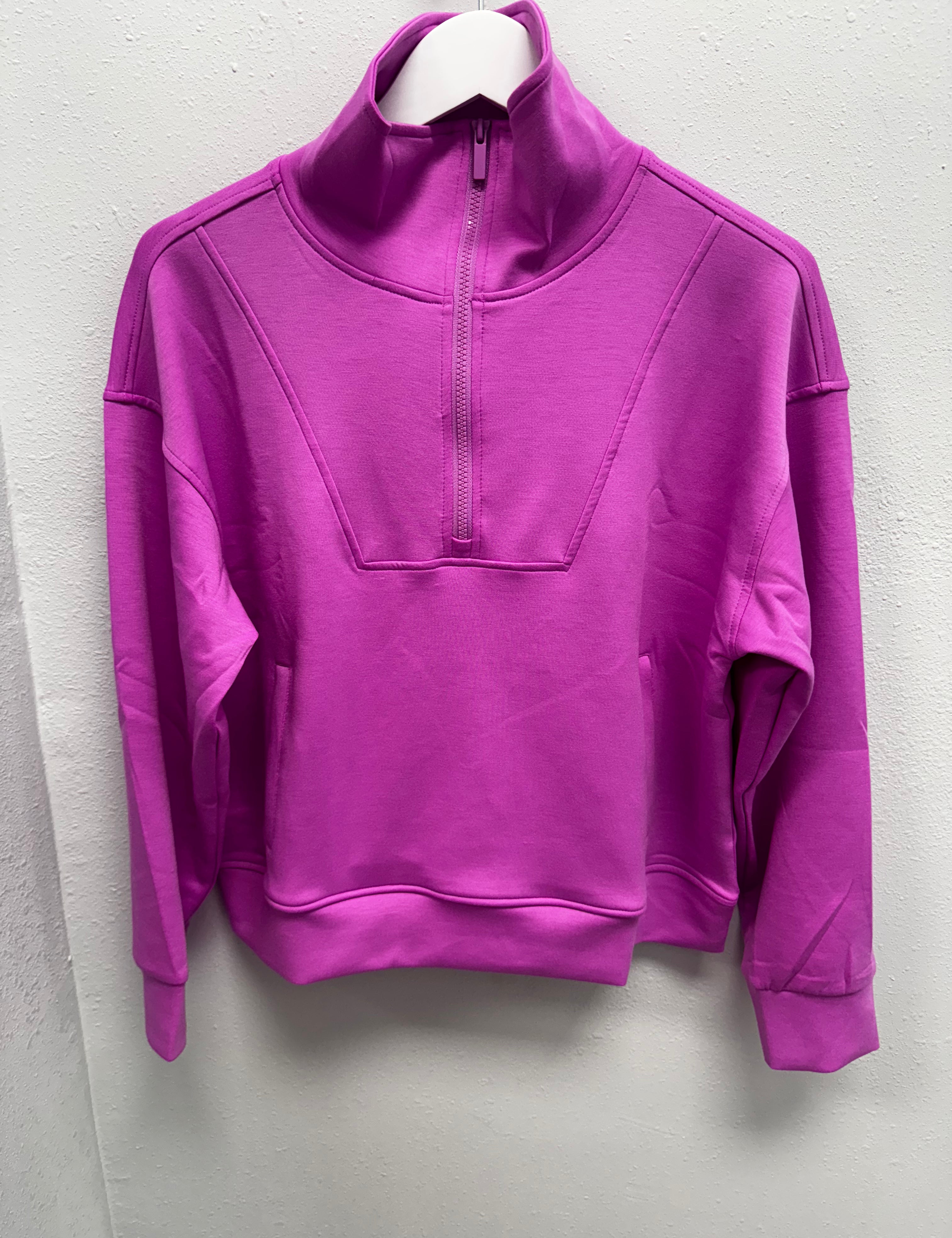 BLACK FRIDAY | High Neck Scuba Half Zip Pullover