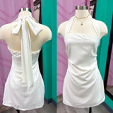White Halter Dress White