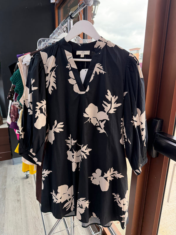 Black and Tan Pattern Dress