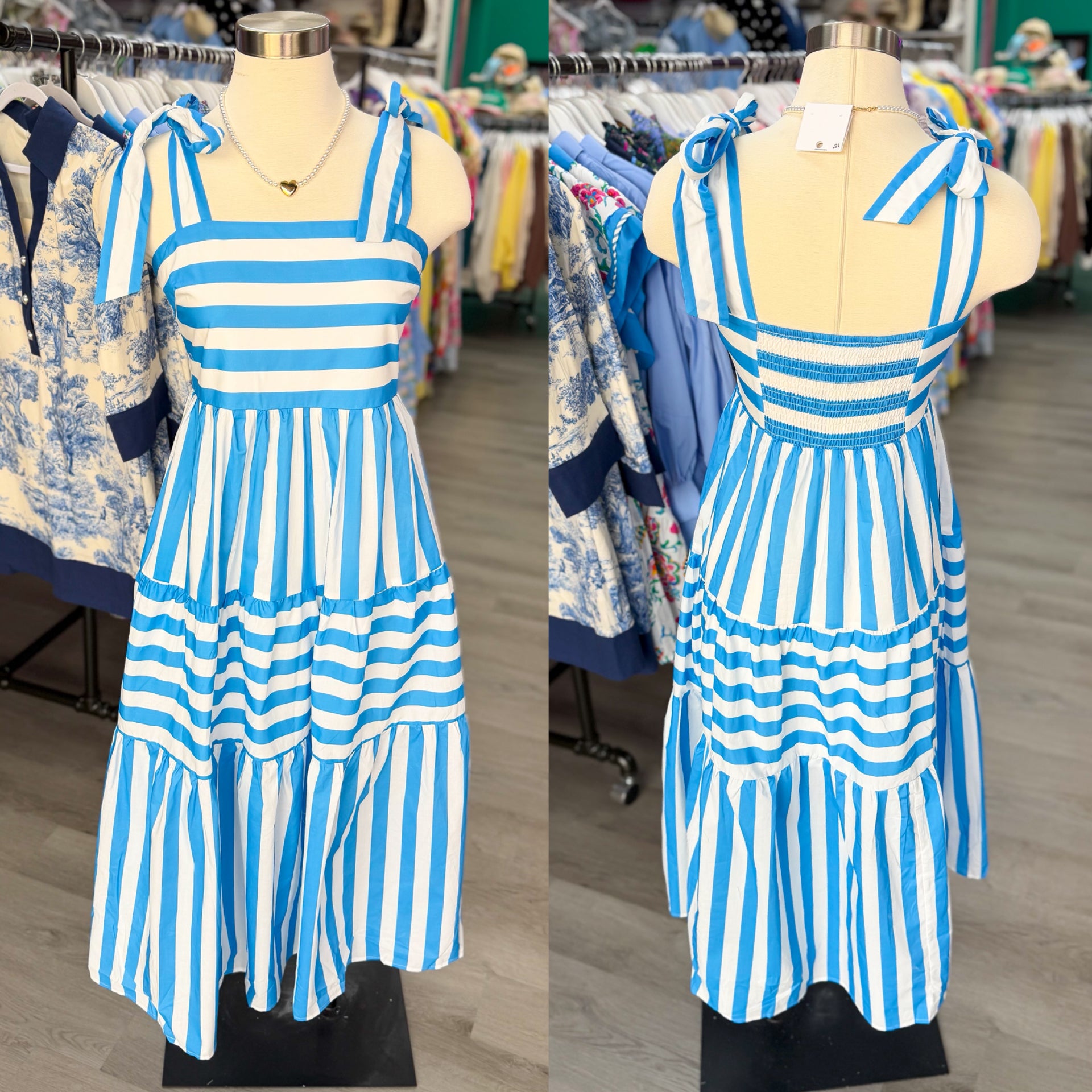 Boardwalk Bow Dress | Blue