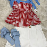 Picnic Party Peplum Top