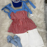 Picnic Party Peplum Top