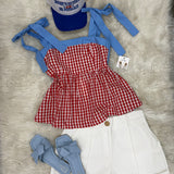 Picnic Party Peplum Top
