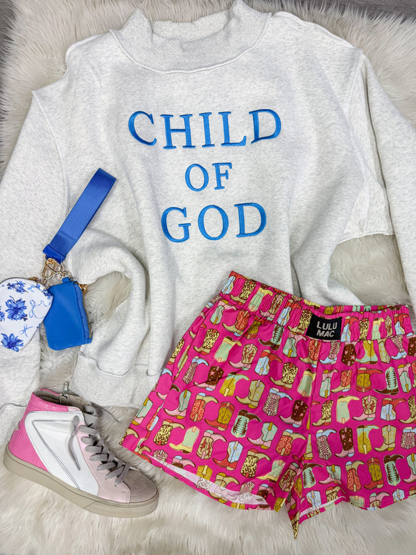 Child of God Embroidered Mock Neck