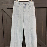 Light Wash Front Seam Denim