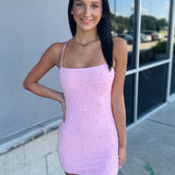Pink Pearl Mini Dress