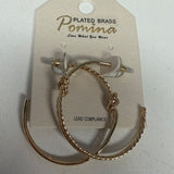 Thin Gold Wrapped Knot Hoop