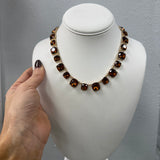 Topaz Square Crystal Necklace