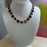 Topaz Square Crystal Necklace