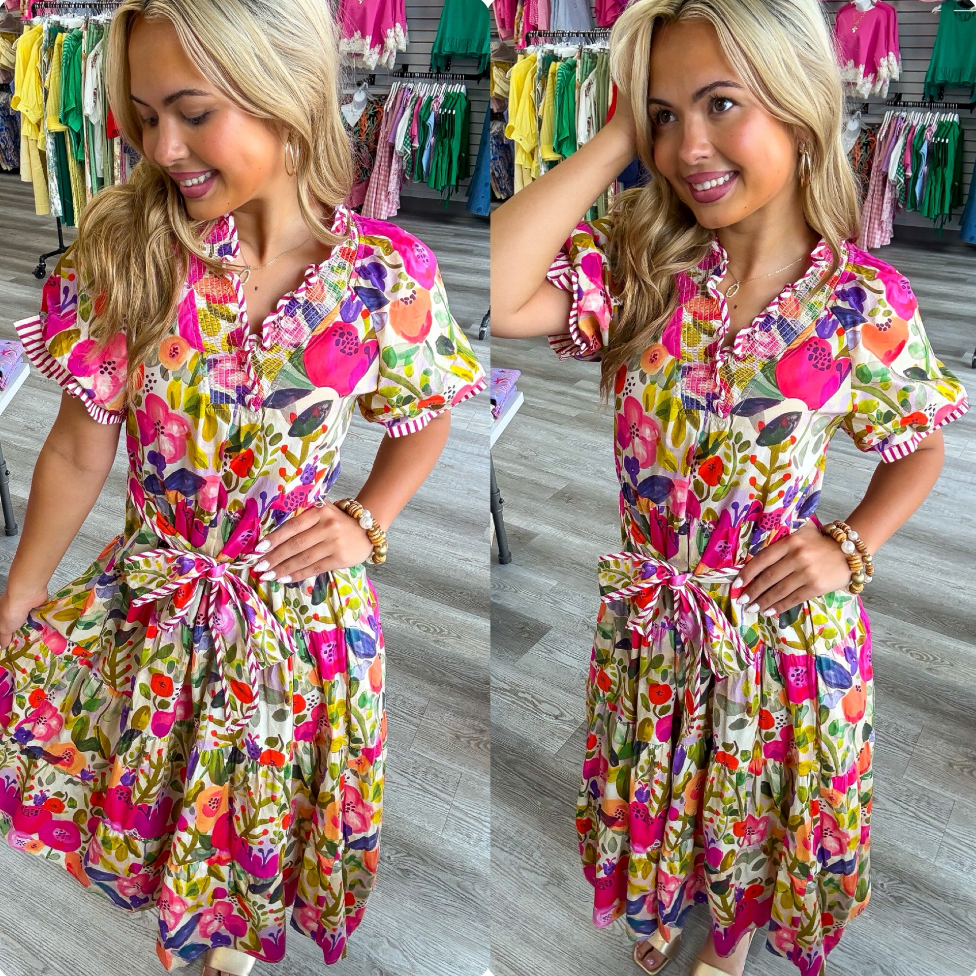Sunshine & Blossoms Midi Dress