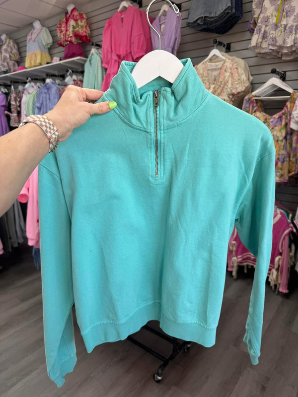 All You Need Half Zip Long Sleeve Sweatshirt