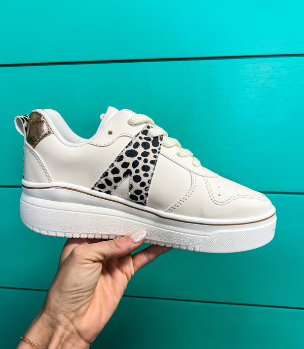 The Kris Leopard Sneaker - Rosegold
