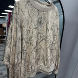 Camouflage Oversized Mock Neck - Beige | Taupe