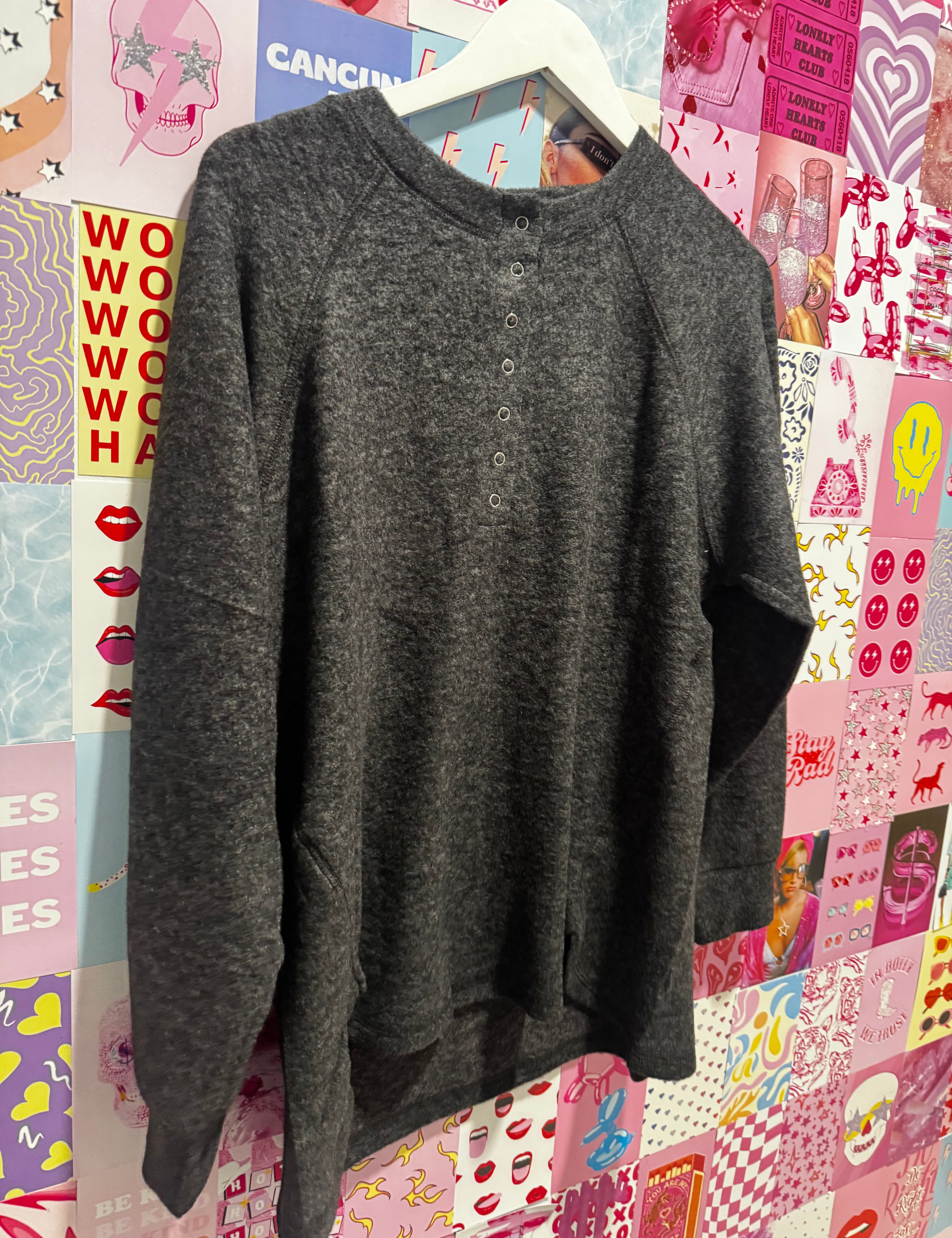 Ultra Soft Henley Sweater