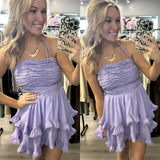 Flirty Flutter Lilac Romper