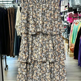Layers of Love Floral Dress - Slate Blue