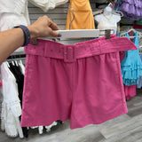 Pink Belted Shorts