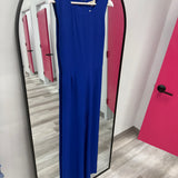 Knew the Ending Royal Blue Jumpsuit