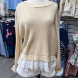 Sweetest Touch Sweater with Lace Detail