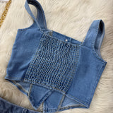 Denim Vest Top - Medium Denim
