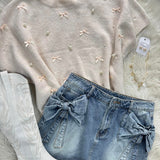 Bow Babe Denim Skirt