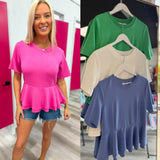 Flirty Flair Peplum Top