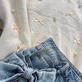Bow Babe Denim Skirt