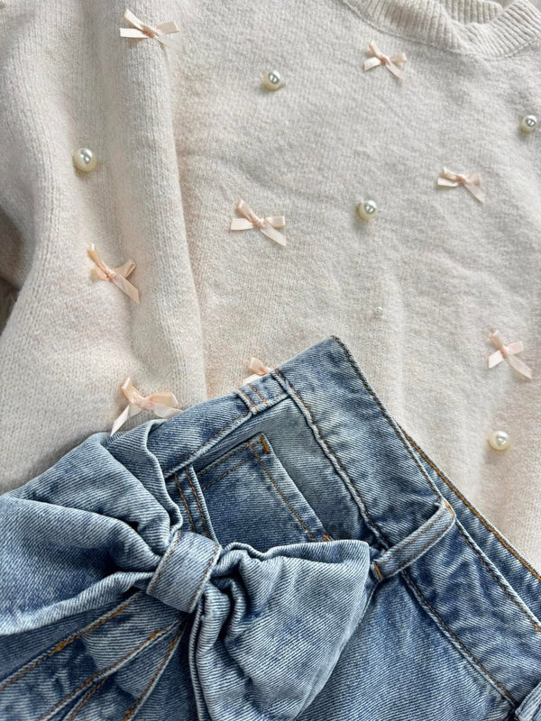 Bow Babe Denim Skirt