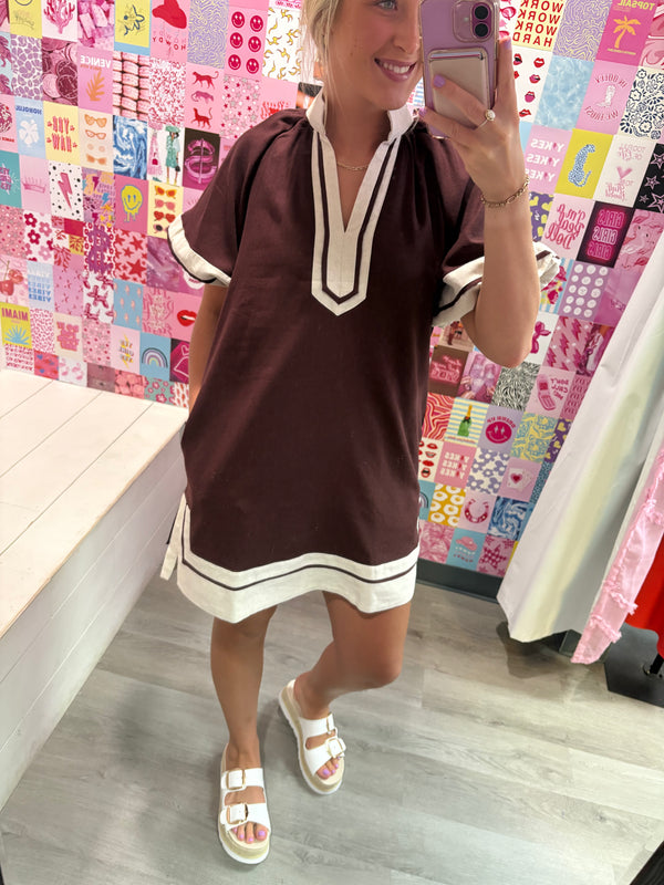 Beautiful Thoughts Dress - Brown