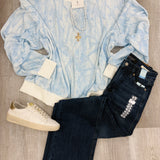 Iced Out Camo Blue Mockneck