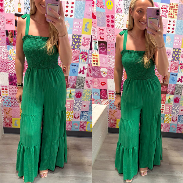 Lively In Green Jumpsuit