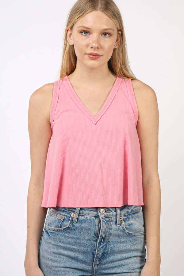 V Neck Crop Tank