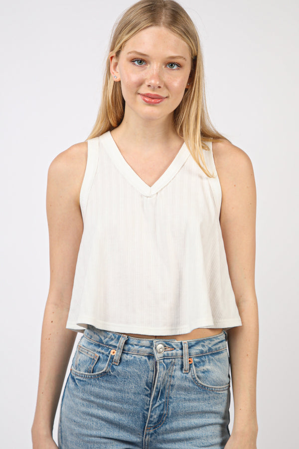 V Neck Crop Tank