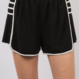 Side Pleate Athletic Shorts